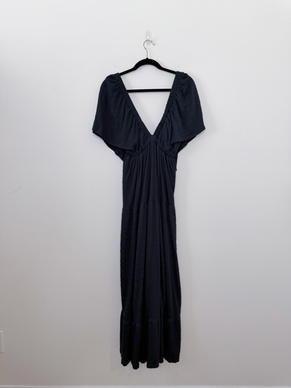 Free People La La Maxi Dress boho tiered beach vacation outdoor wedding Size M - Picture 6 of 15